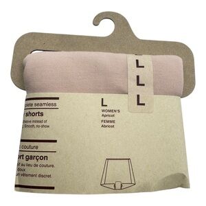 MUJI Women’s Seamless Boy Shorts Apricot Size L Smooth‎ No-Show Underwear